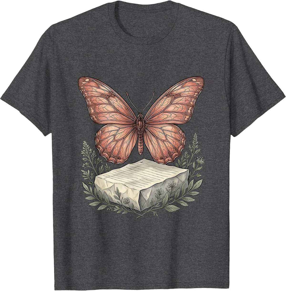 Sped Teacher Butterfly Worksheet Cocoon Design T-Shirt - Dark Heather Grey
