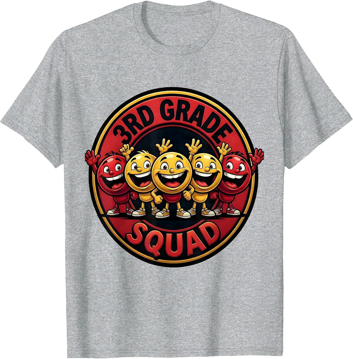Men's 3rd Grade Squad Funny Teacher Crew Back To School T-Shirt - Heather Grey