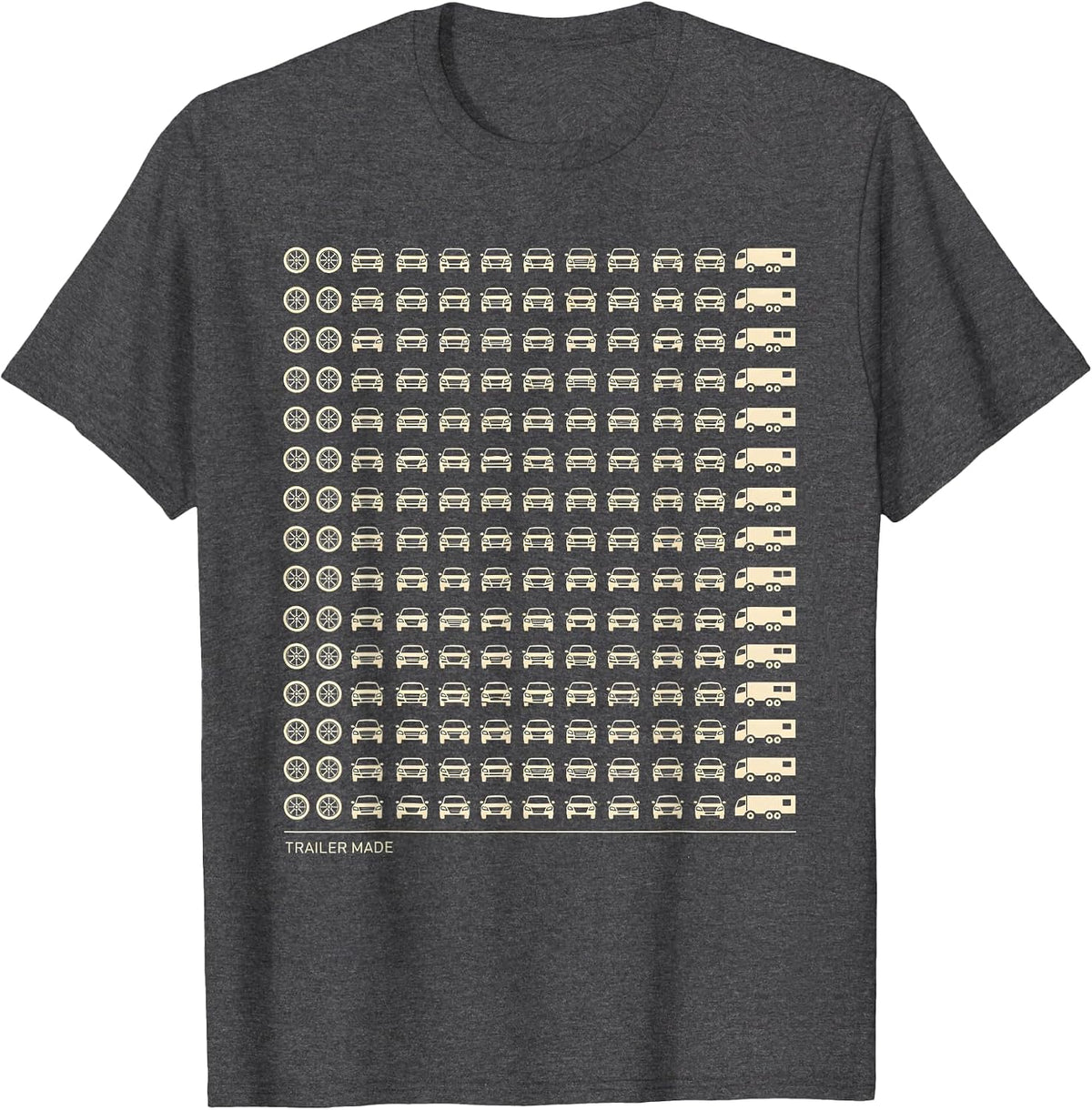 Trailer Made Custom Semi Truck Driver Pickup Truck T-Shirt - Dark Heather Grey