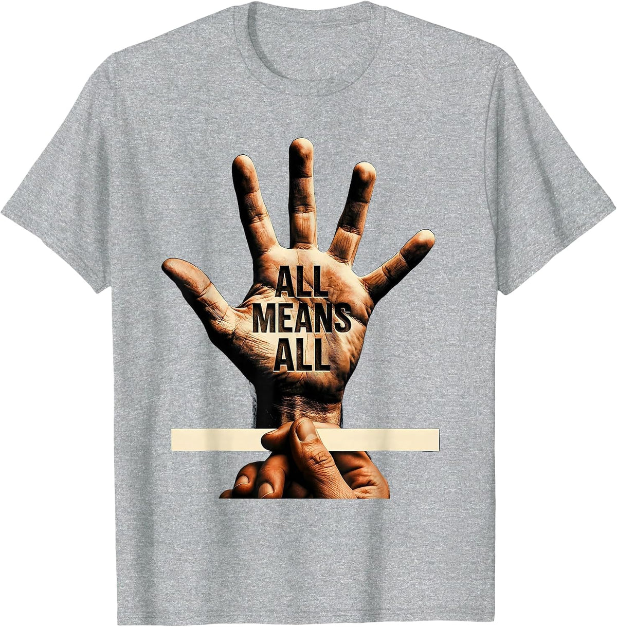 Men's All Means All Special Education Advocate Design T-Shirt - Heather Grey