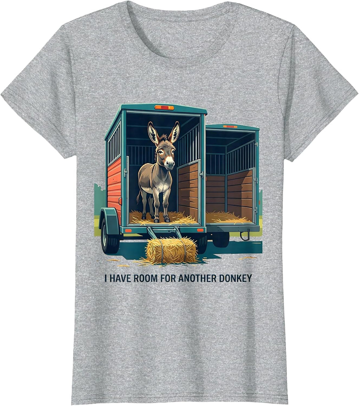 Women's I Have Room For Another Donkey Funny Donkey Lover Animal T-Shirt - Heather Grey