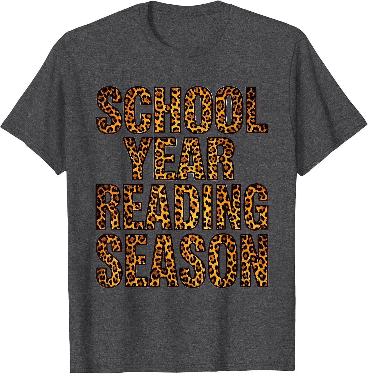 School Year Reading Season Book Characters Design T-Shirt - Dark Heather Grey