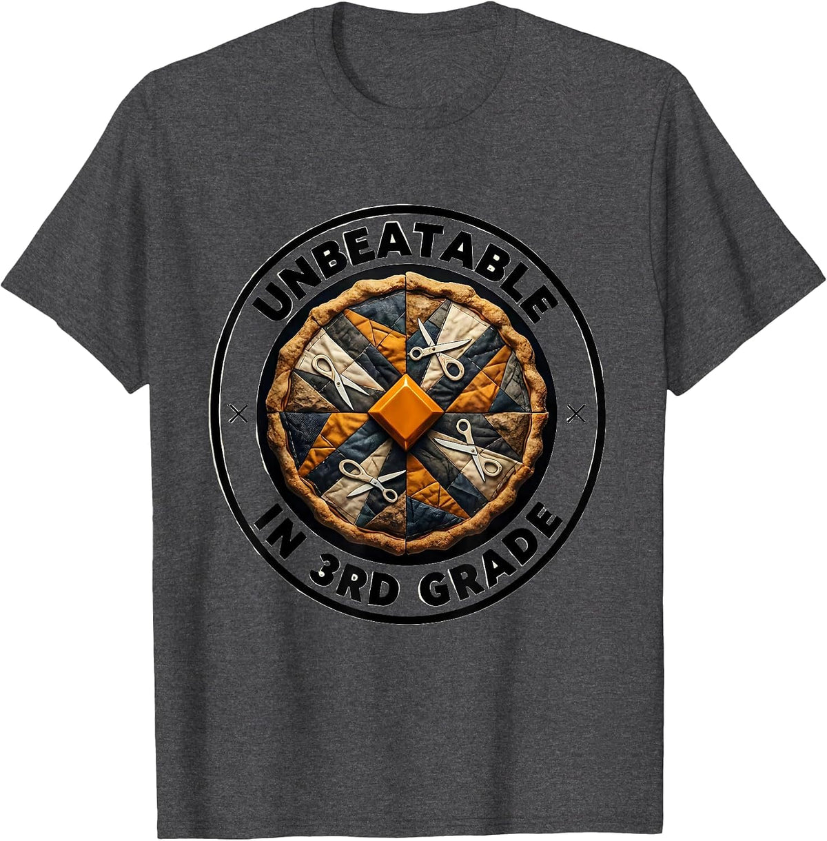 Unbeatable In 3rd Grade Funny Back To School Kids Teachers T-Shirt - Dark Heather Grey