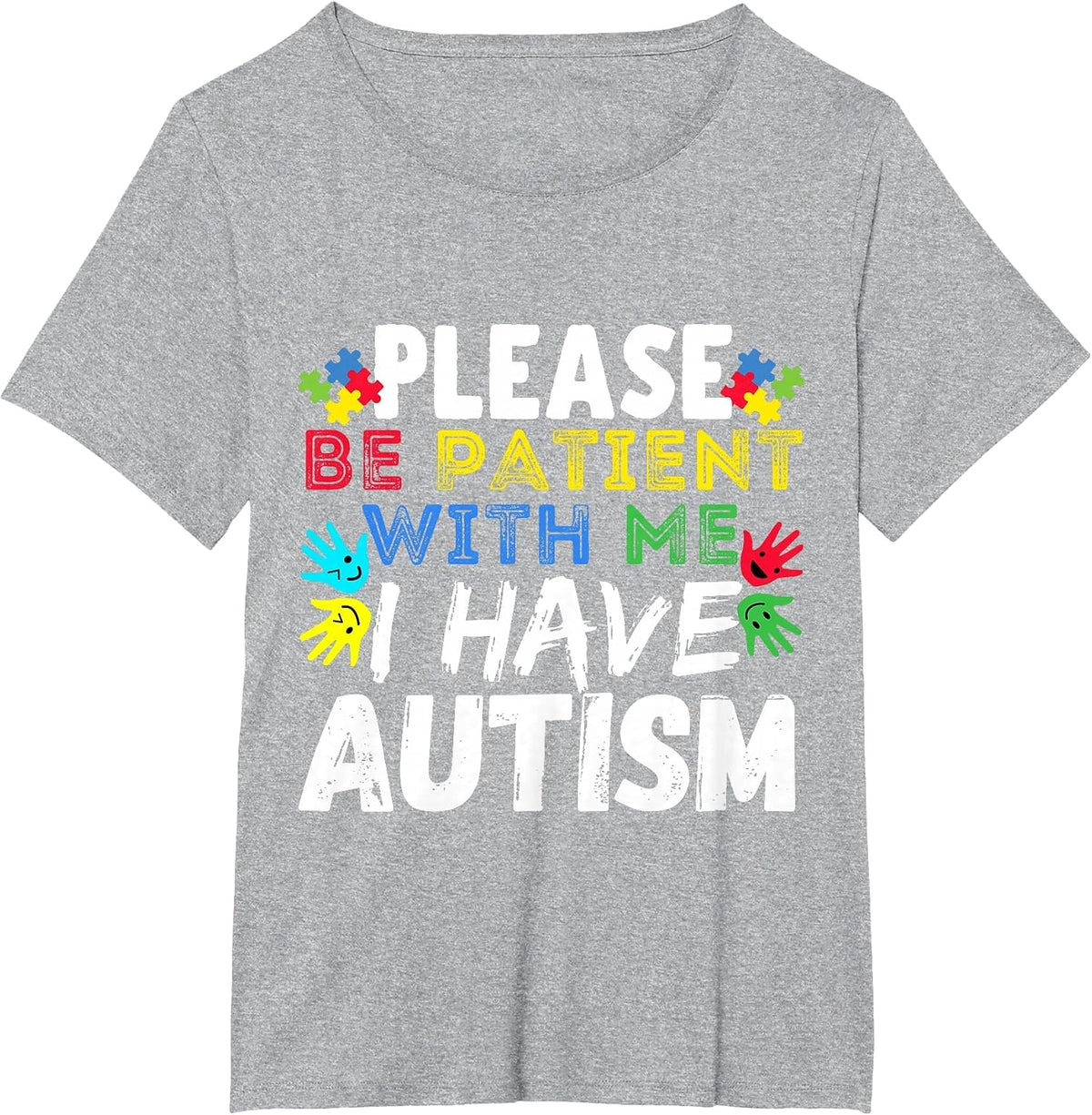 Mens Please Be Patient I Have Autism Awareness for Kids T-Shirt - Heather Grey