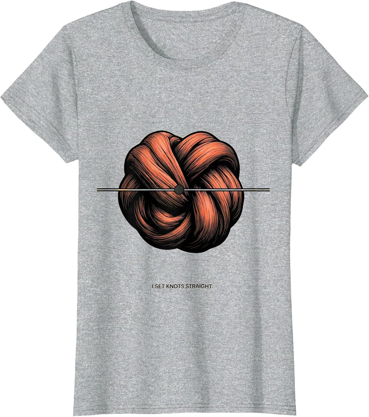 I Set Knots Straight Funny Massage Therapist LMT Gift T-Shirt - Heather Grey