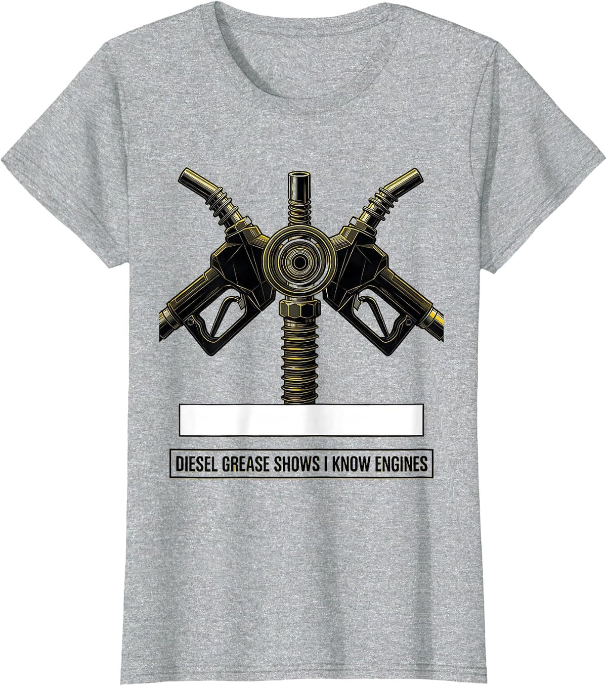 Diesel Grease Shows I Know Engines Funny Diesel Mechanic T-Shirt - Heather Grey