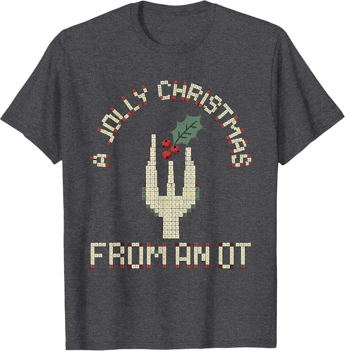 Men's A Jolly Christmas From An OT Occupational Therapy Holiday T-Shirt - Dark Heather Grey