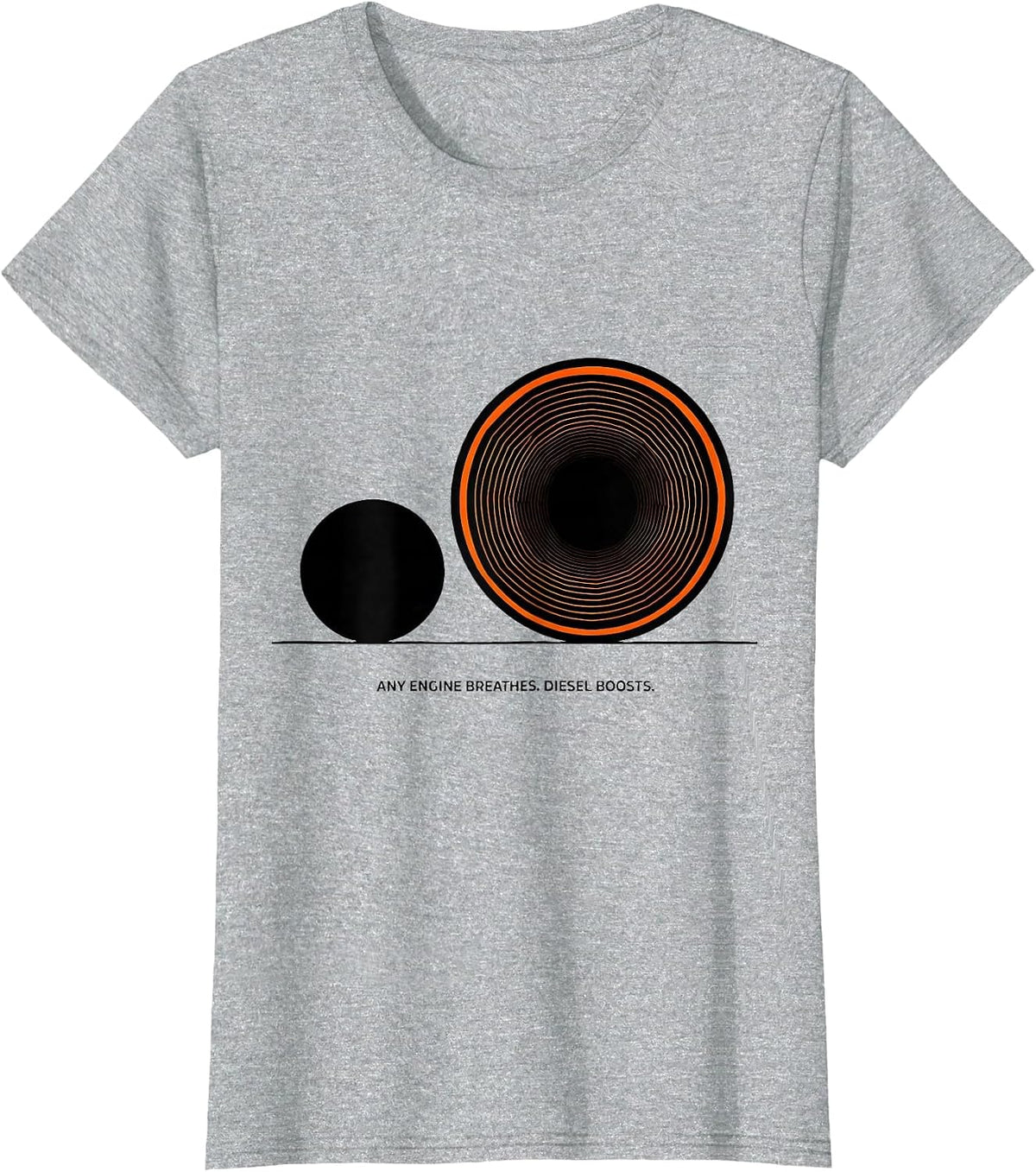 Any Engine Breathes Diesel Boosts Funny Diesel Mechanic Gift T-Shirt - Heather Grey