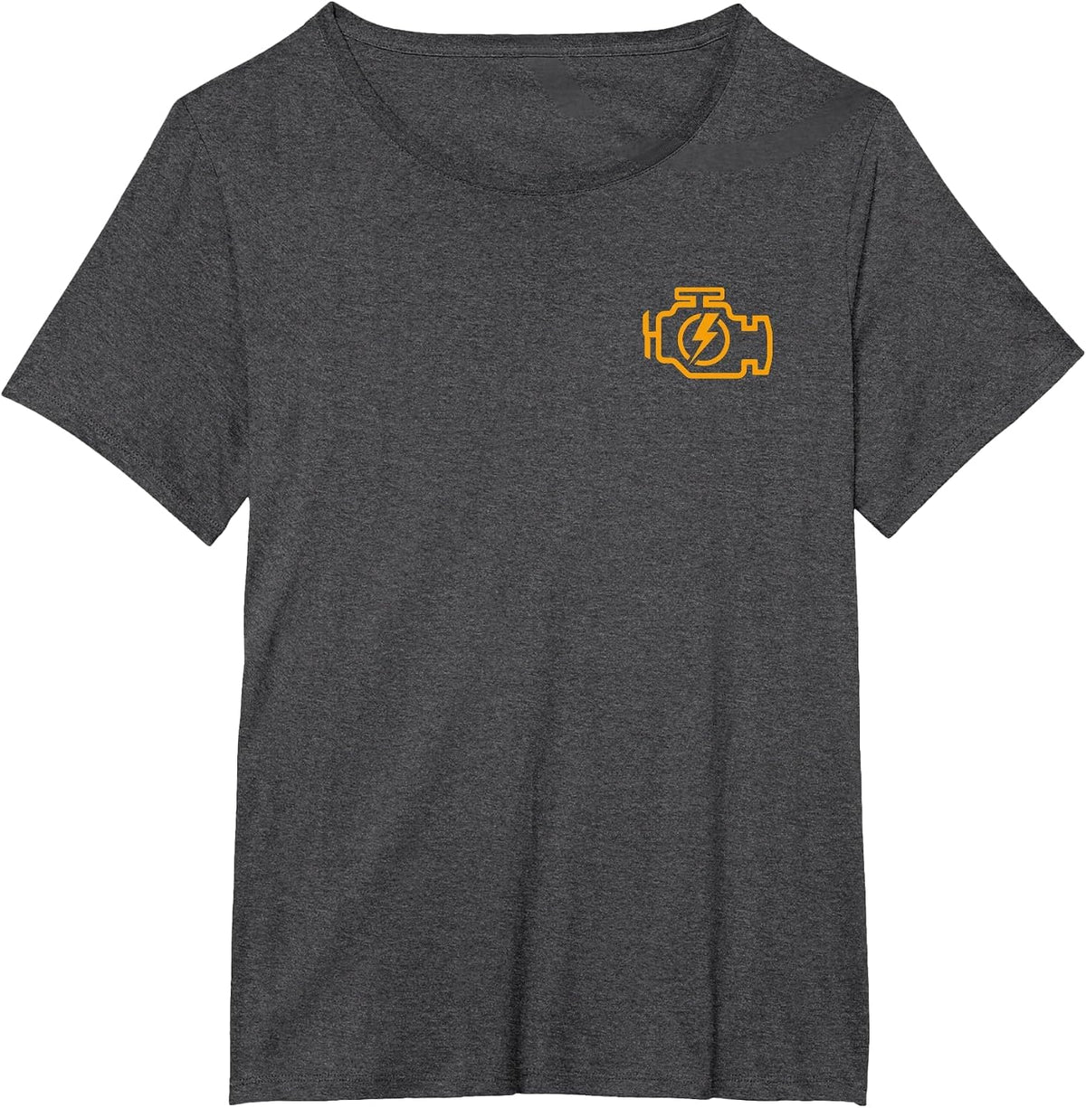 Check Engine Light CEL Fun AUTO CAR Mechanic Repair TEES T-Shirt - Dark Heather Grey