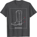 Men's Boots Over Everything Cowgirl Design T-Shirt - Dark Heather Grey