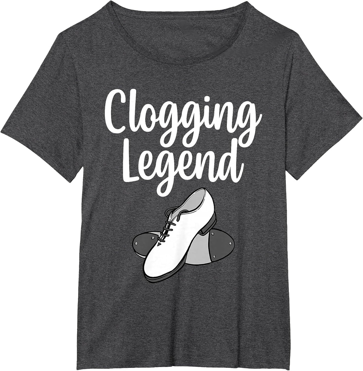 Cool Clogging Art for Men Women Girls Dancing Clogging Dance T-Shirt - Dark Heather Grey