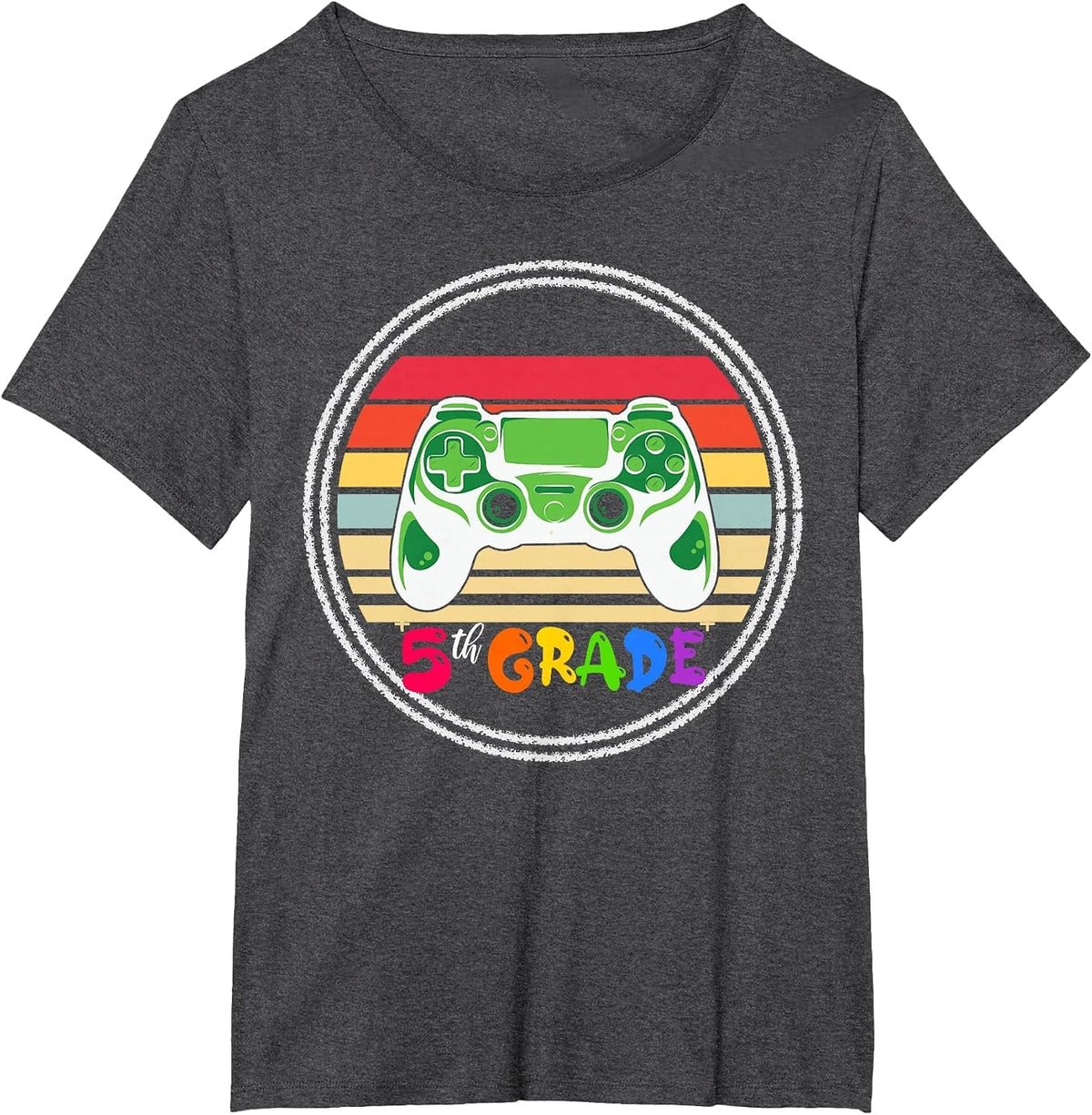 5th Grade Game On Fifth Grade Student Teacher School Design T-Shirt - Dark Heather Grey
