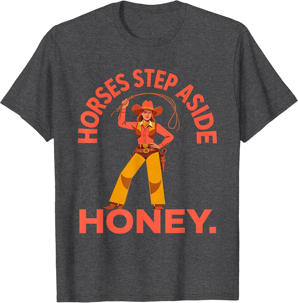 Save A Horse Ride A Cowboy Western Design T-Shirt - Dark Heather Grey