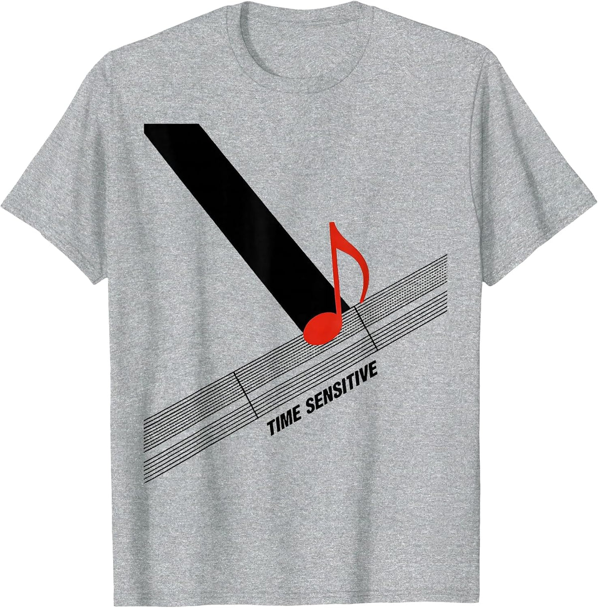 Men's Time Sensitive Funny Music Lover Musician Gift T-Shirt - Heather Grey