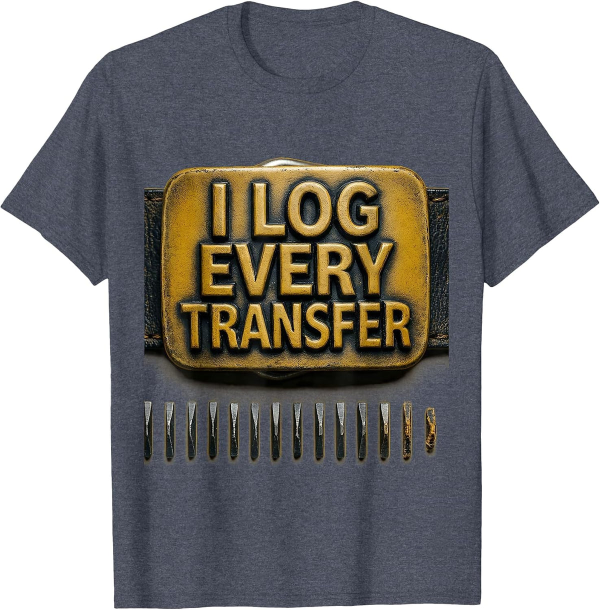 I Log Every Transfer Retro Physical Therapist PT OT Humor T-Shirt - Heather Blue