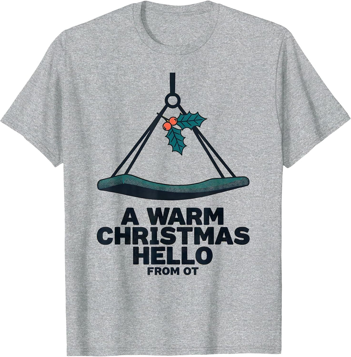 Men's A Warm Christmas Hello From OT Midcentury Modern T-Shirt - Heather Grey