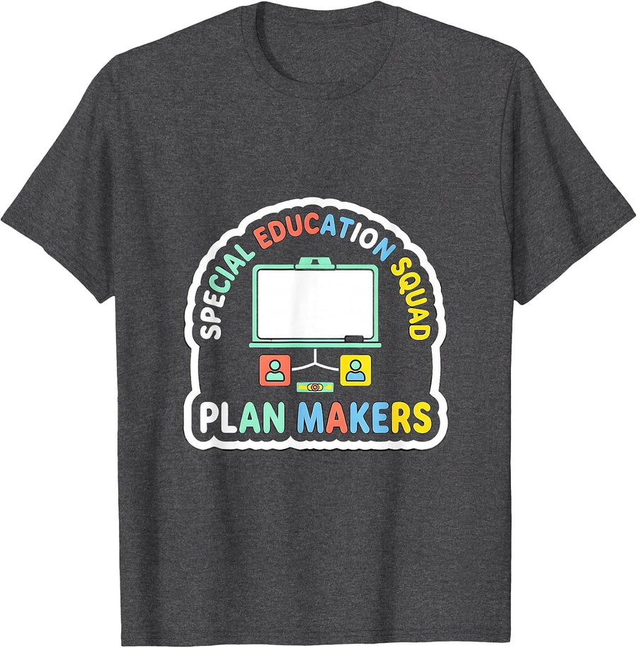 Men's Special Education Squad Plan Makers Teacher Appreciation T-Shirt - Dark Heather Grey