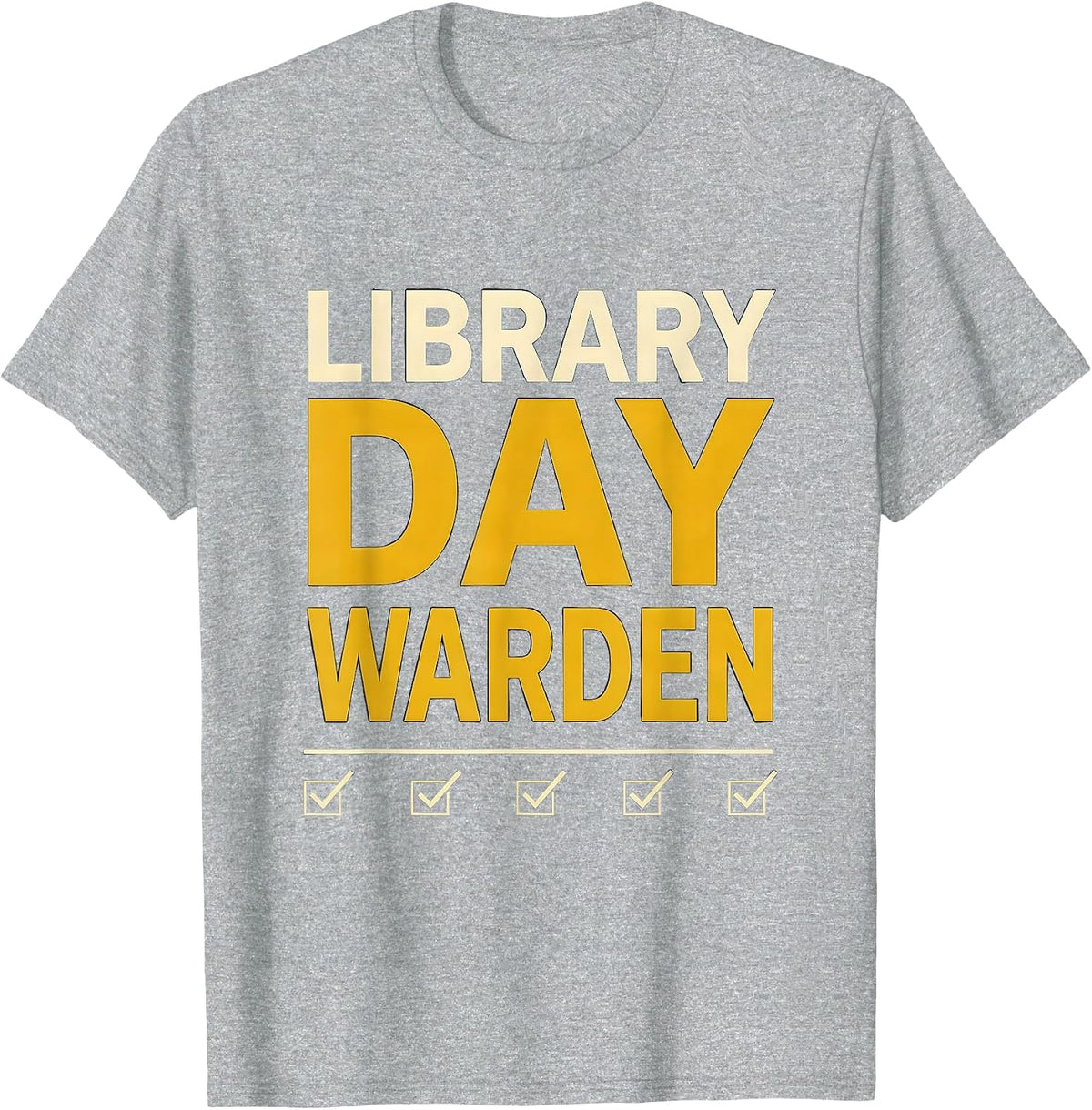 Men's Library Day Warden Funny Book Lover Librarian Humor T-Shirt - Heather Grey