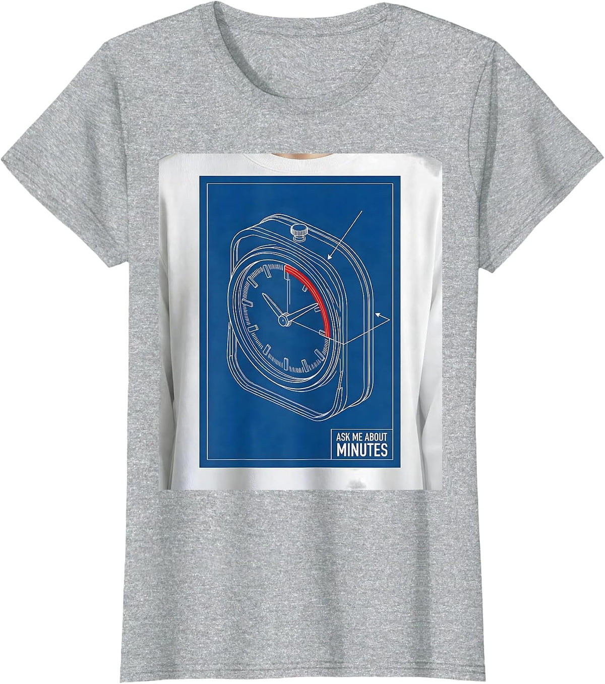 Women's Ask Me About Minutes Technical Blueprint SPED Teacher T-Shirt - Heather Grey