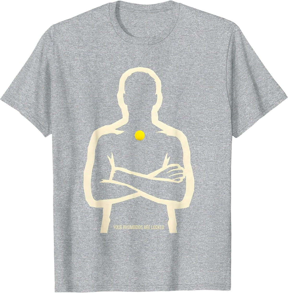 Men's Your Rhomboids Are Locked Funny Massage Therapist LMT Humor T-Shirt - Heather Grey