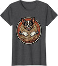 Women's Chihuahua Wrapped in Spaghetti Noodles Crazy Dog T-Shirt - Dark Heather Grey
