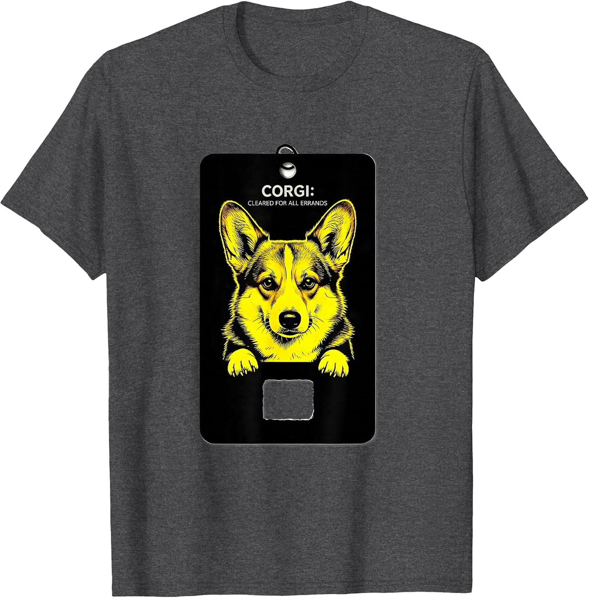Corgi Cleared For All Errands Cute Dog Owner Small Breed T-Shirt - Dark Heather Grey