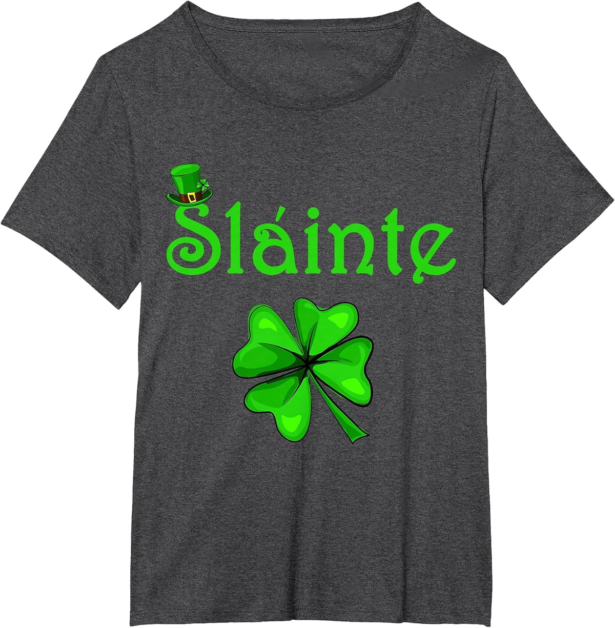 Slainte Irish Cheers Health St Paddys Day T-Shirt - Dark Heather Grey