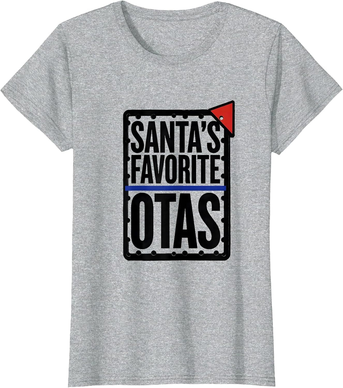 Santa's Favorite OTAs Funny Occupational Therapy Christmas T-Shirt - Heather Grey
