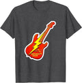 Men's Power Chords Saved Me 80s Rock Band Design T-Shirt - Dark Heather Grey