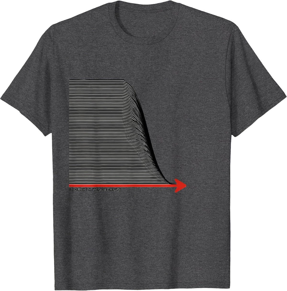 Men's I Expect A Mild Decline Funny Sarcastic Deadpan Humor T-Shirt - Dark Heather Grey