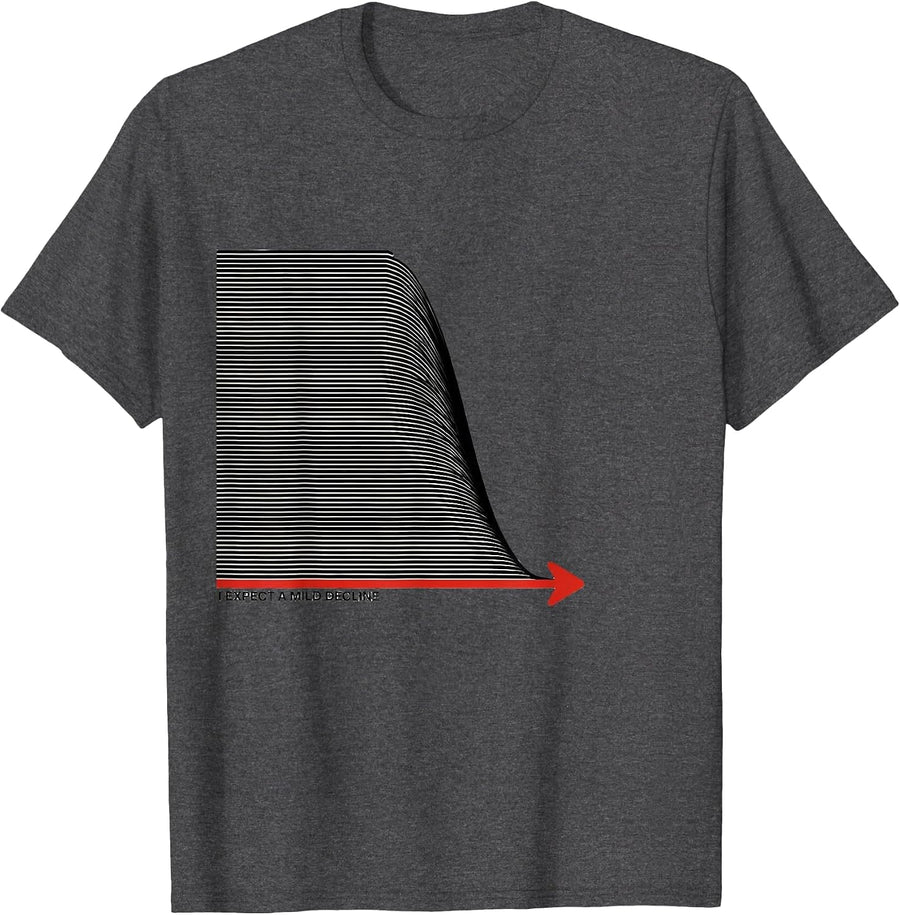Men's I Expect A Mild Decline Funny Sarcastic Deadpan Humor T-Shirt - Dark Heather Grey