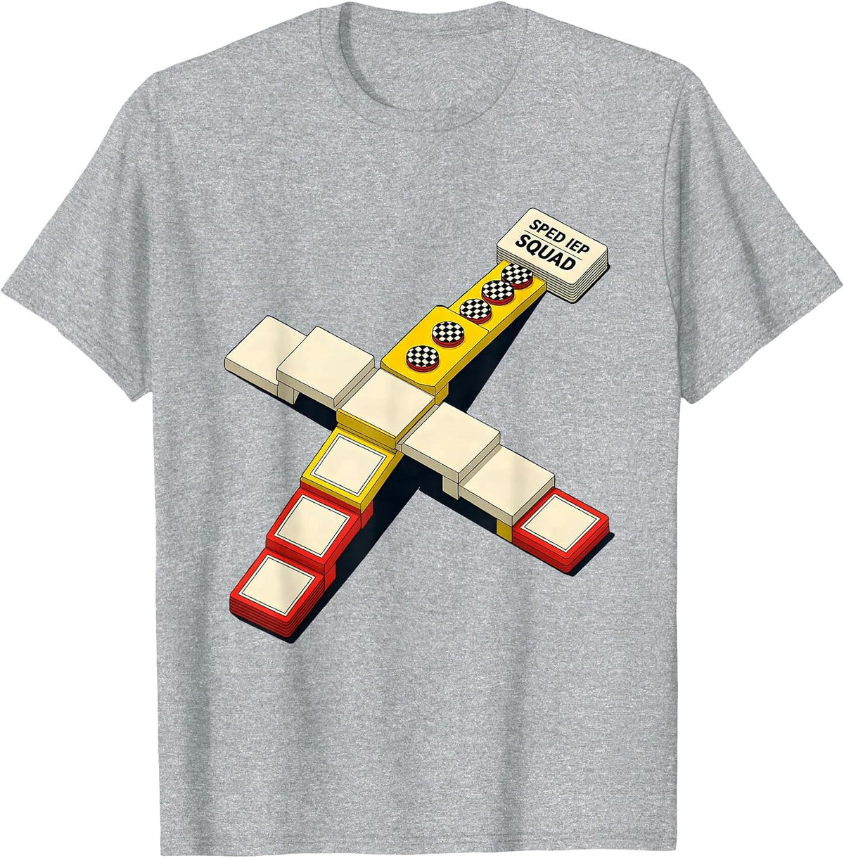 Men's SPED IEP Squad Stencil Graphic Teacher Appreciation T-Shirt - Heather Grey