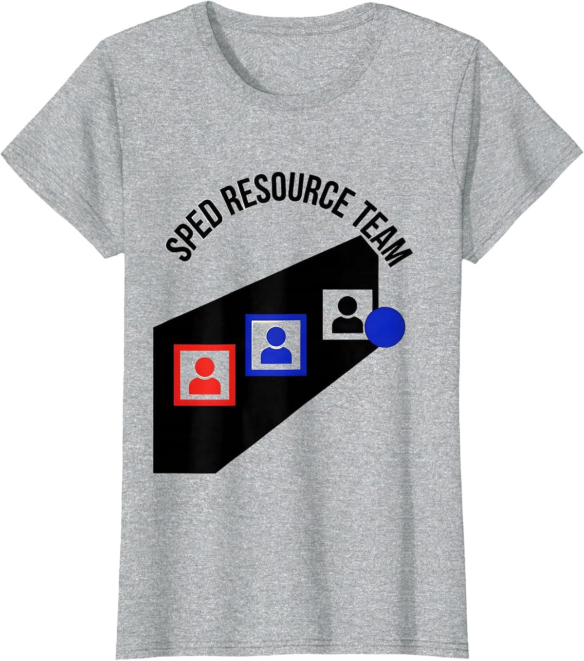 Women's SPED Resource Team Modernist Teacher Aide Staff Appreciation T-Shirt - Heather Grey