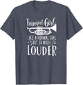 Trumpet Like a Normal Girl But So Louder Marching Band Shirt T-Shirt - Heather Blue