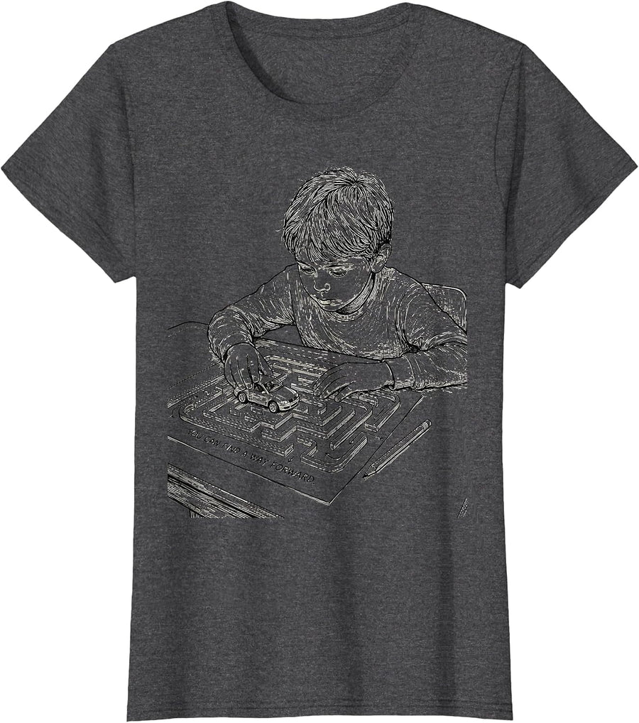 Women's You Can Find A Way Forward Motivational Teacher Elementary T-Shirt - Dark Heather Grey