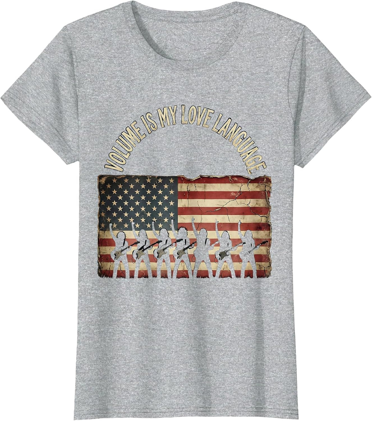 Volume Is My Love Language Metal Music Design T-Shirt - Heather Grey