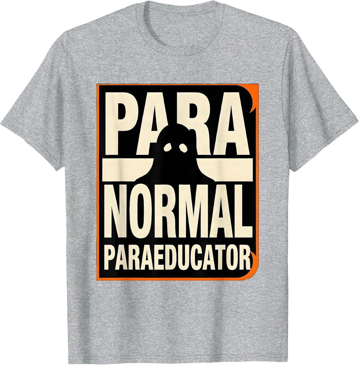 Men's Para Normal Paraeducator Ghost Stencil SpEd Teacher T-Shirt - Heather Grey