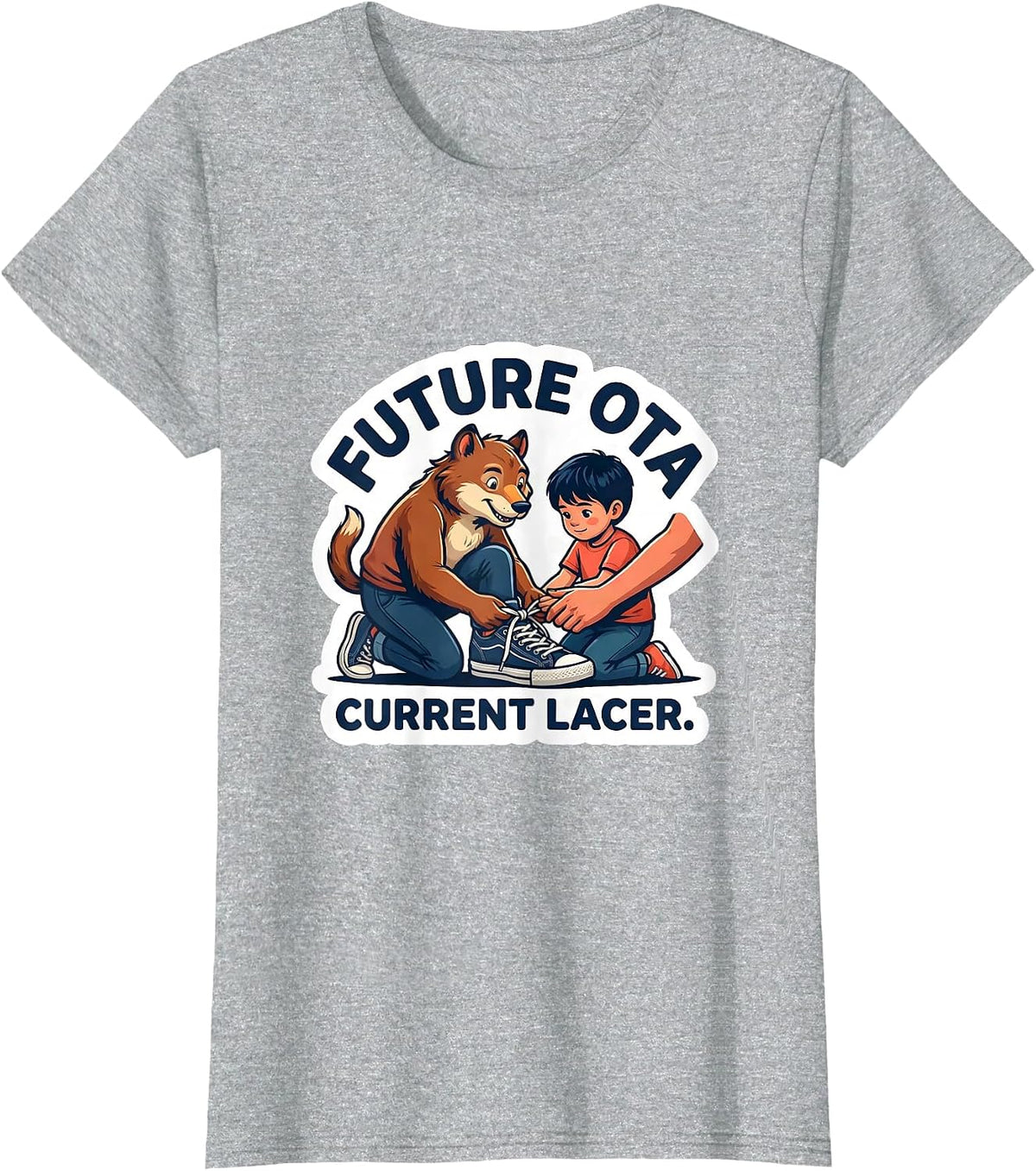 Future OTA Current Lacer Retro Occupational Therapy T-Shirt - Heather Grey