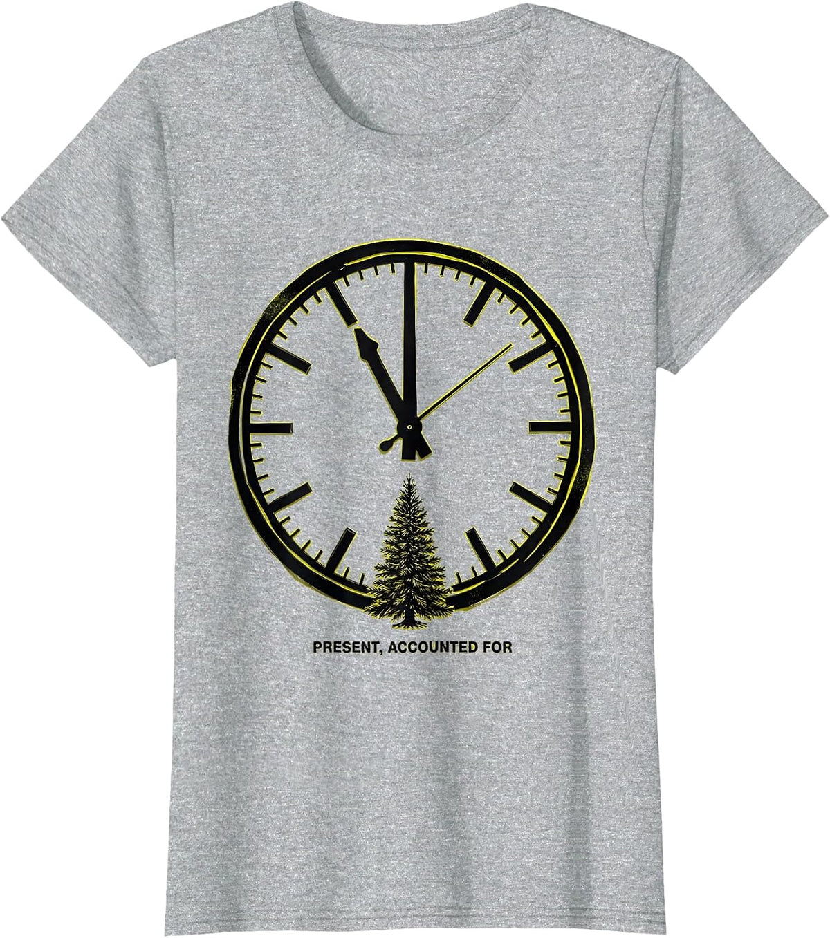 Present Accounted For Sarcastic Family Christmas Humor T-Shirt - Heather Grey