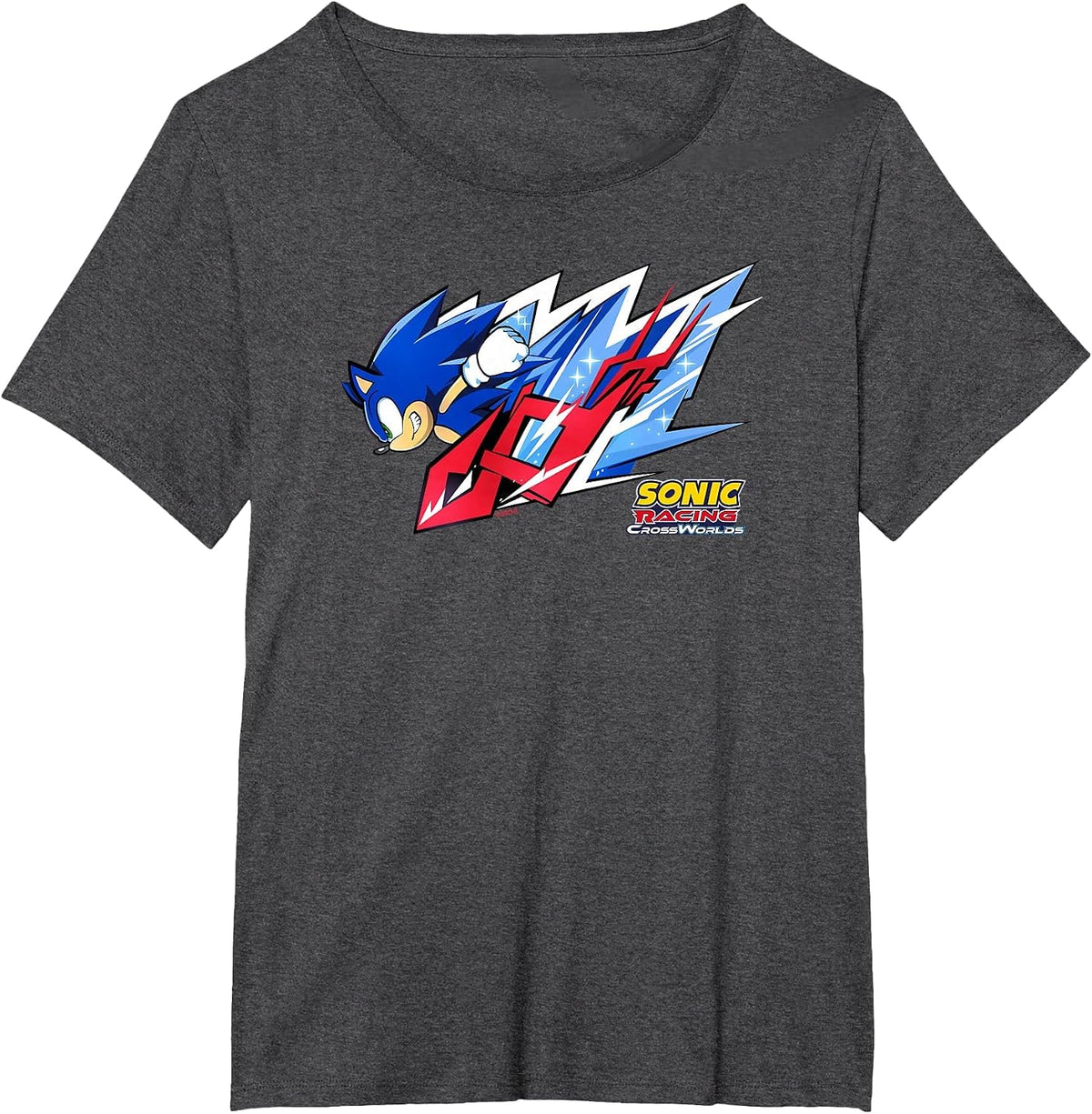 Sonic Racing CrossWorlds - Sonic Decal T-Shirt - Dark Heather Grey