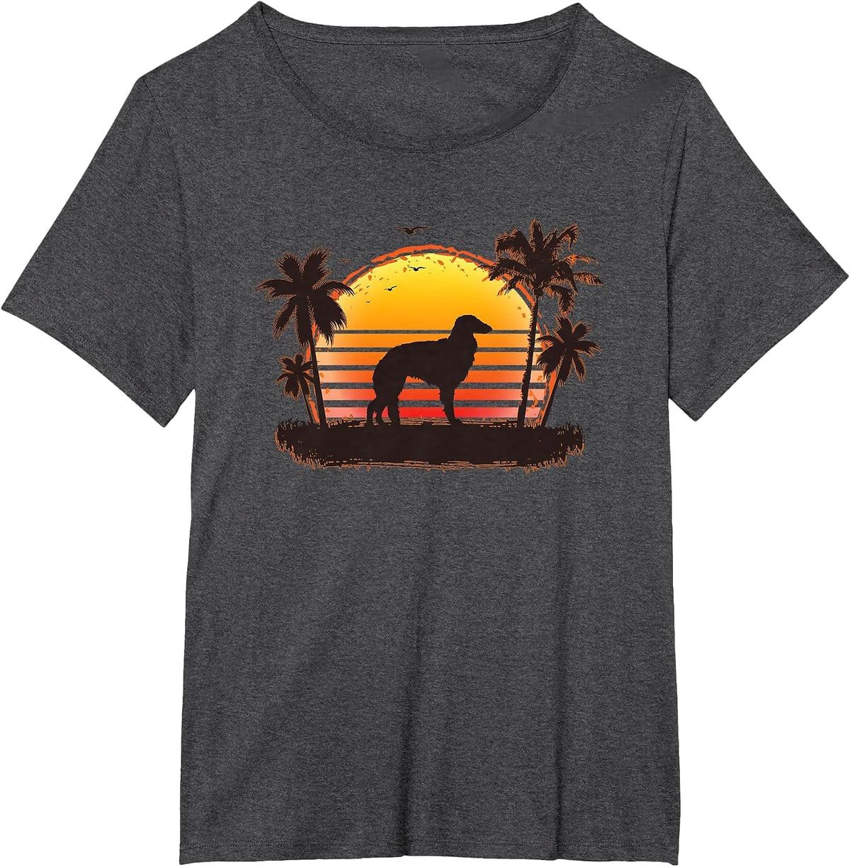 Silken Windhound Dog Breed T-Shirt - Dark Heather Grey