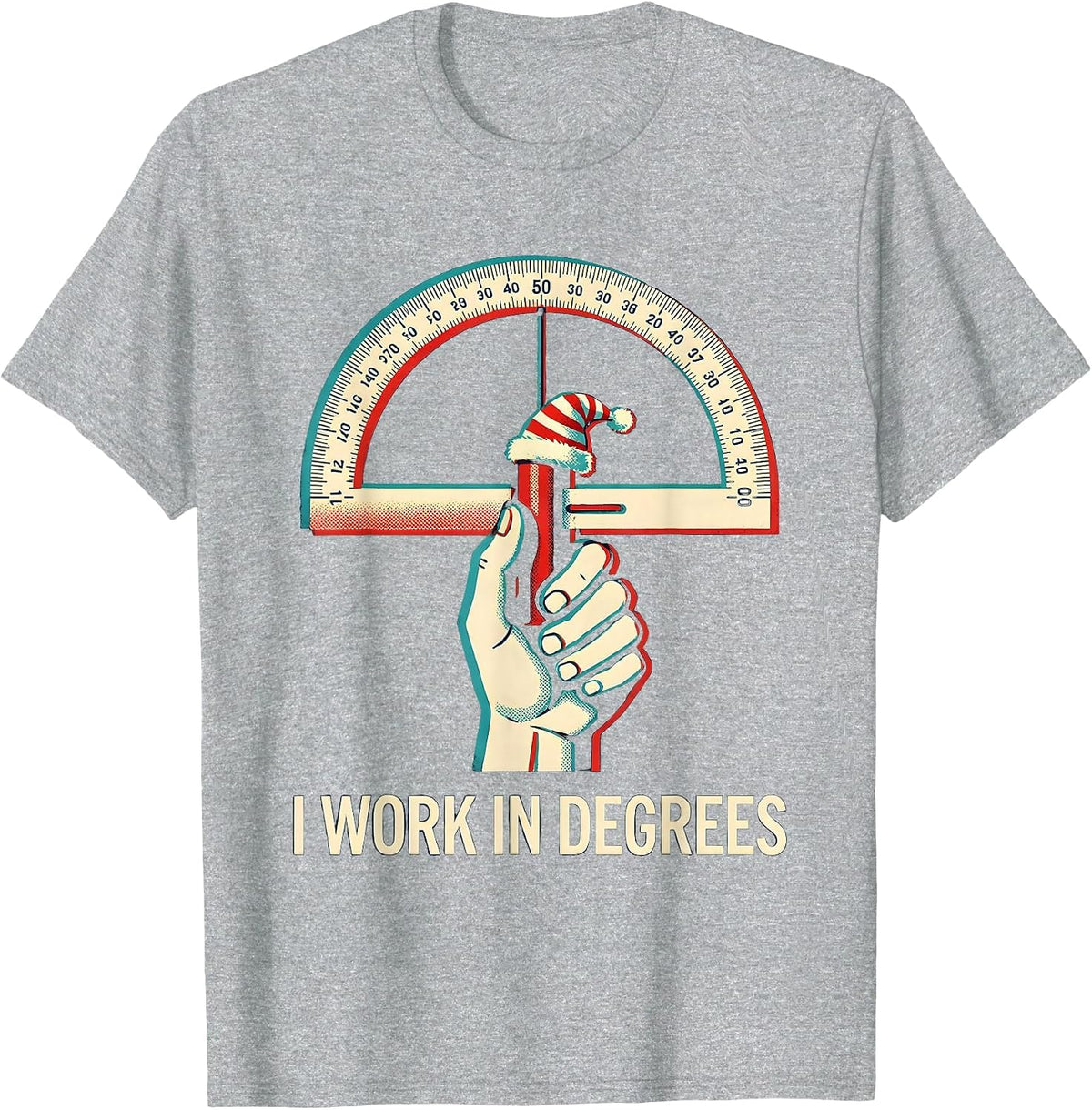 Men's I Work In Degrees Funny Physical Therapy Christmas Therapist T-Shirt - Heather Grey