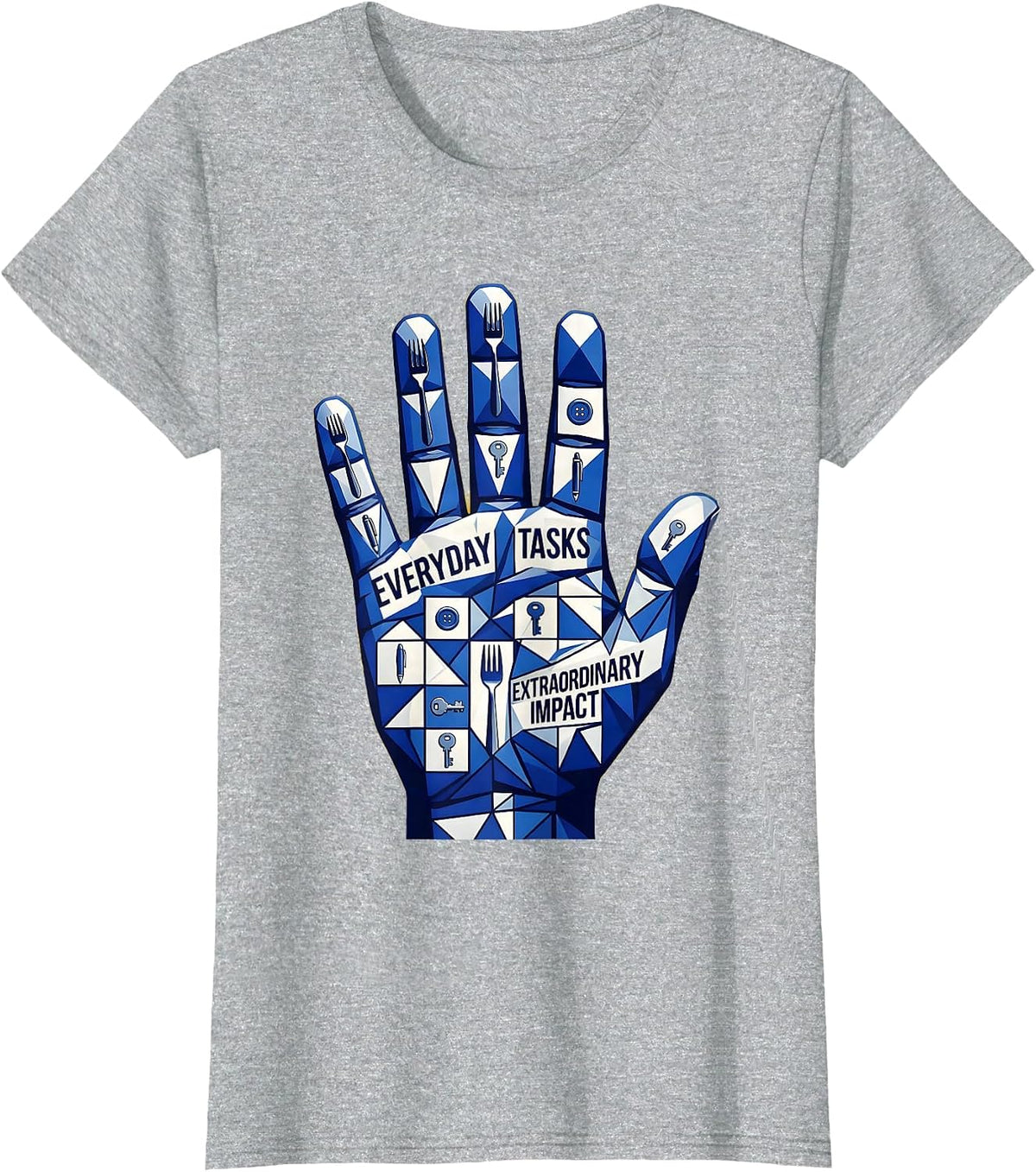 Everyday Tasks Extraordinary Impact OT Design T-Shirt - Heather Grey
