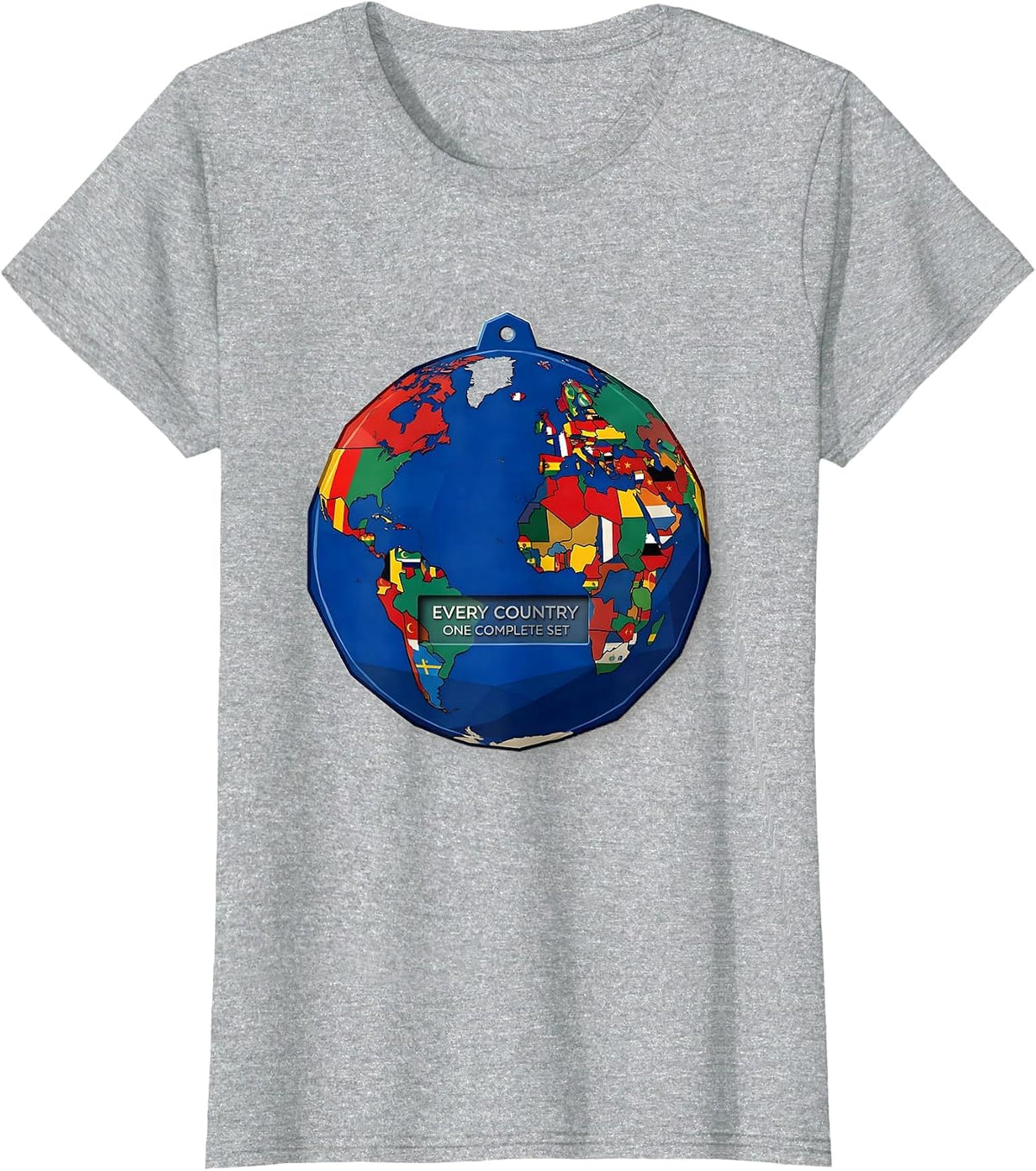 Every Country One Complete Set World Flags Geography Lover T-Shirt - Heather Grey