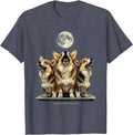 Corgi Moon Guard Funny Corgi Lover Pet Humor T-Shirt - Heather Blue