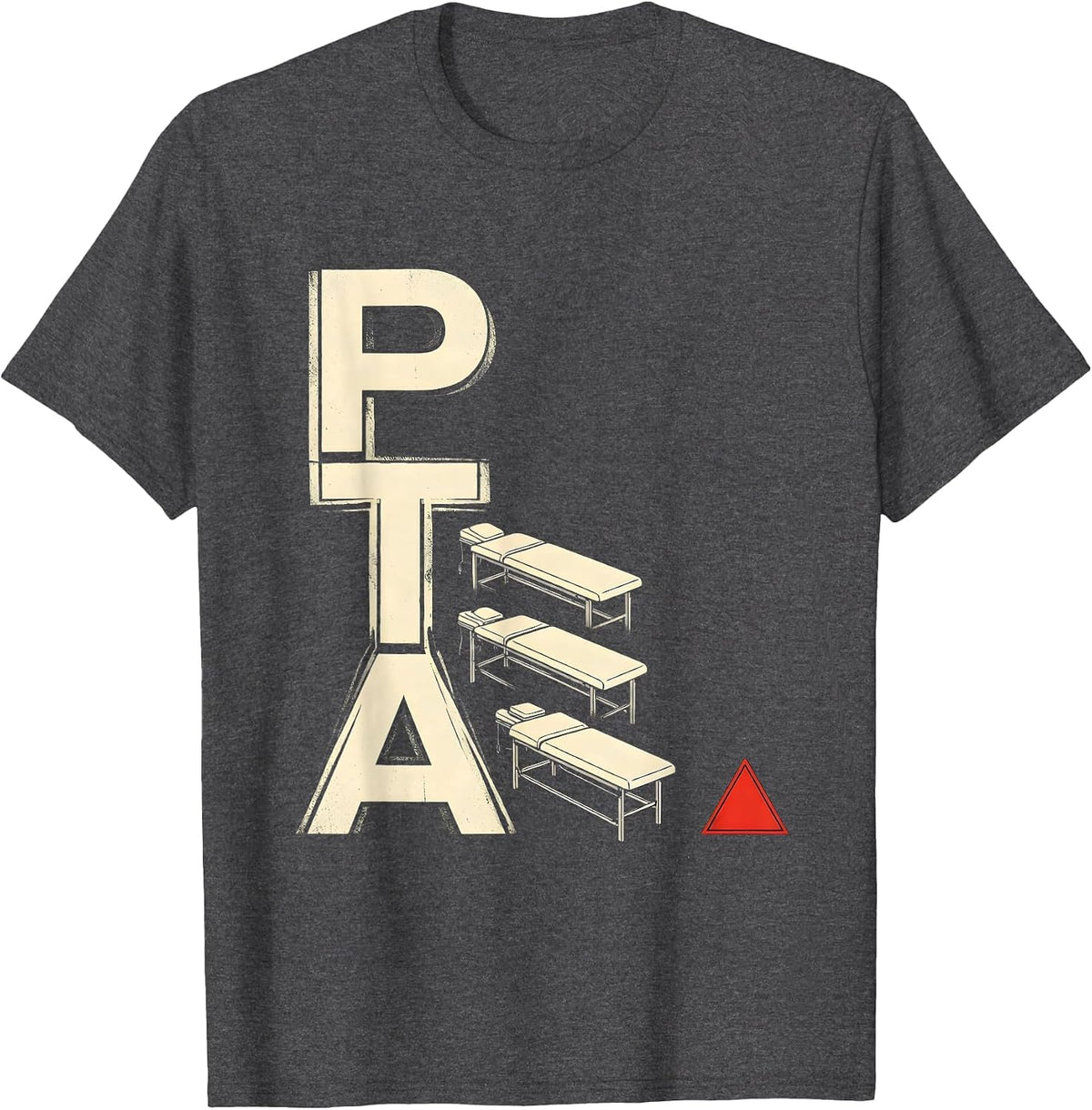 Men's PTA Stencil Graphic Occupational Therapy Physical Therapy OT T-Shirt - Dark Heather Grey