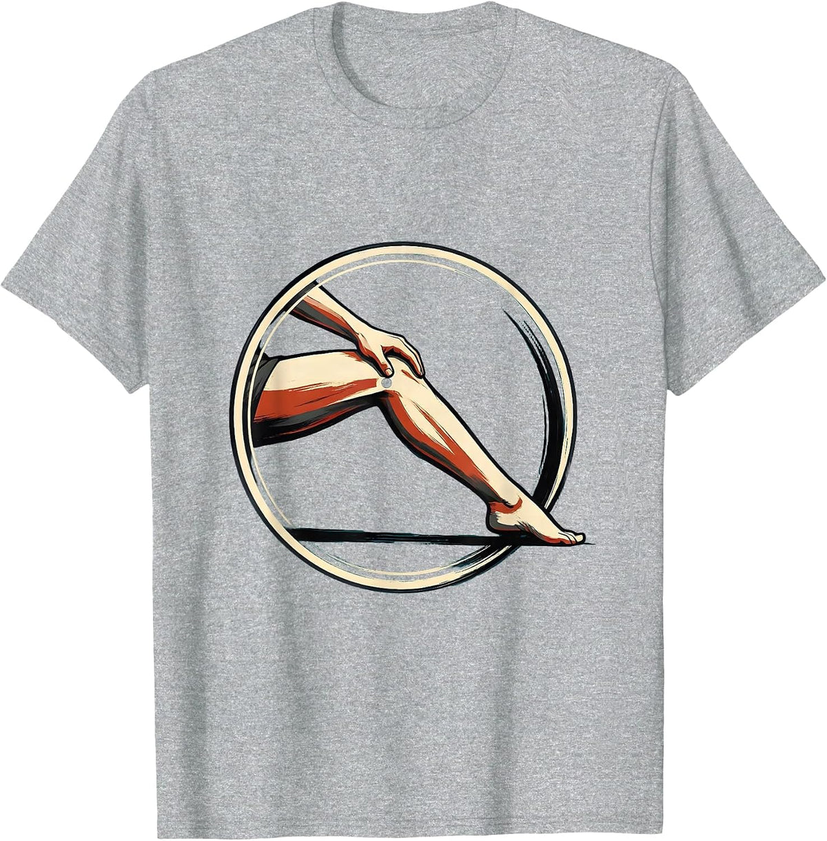Men's Rehab Team Circular Motion Physical Therapist PT Month T-Shirt - Heather Grey