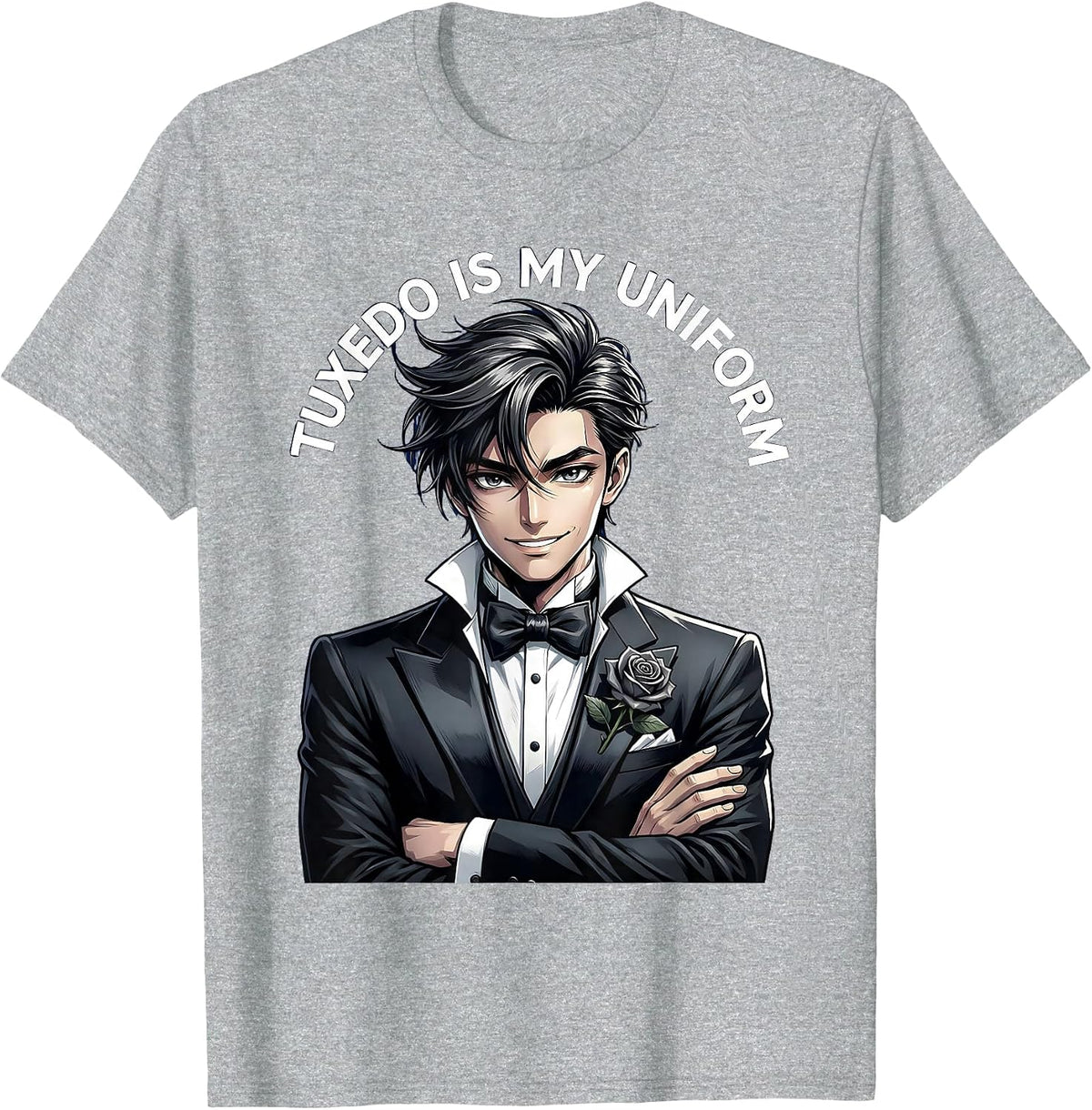 Men's Tuxedo Is My Uniform Formal Style Design T-Shirt - Heather Grey