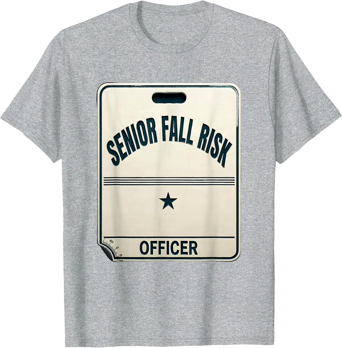 Men's Senior Fall Risk Officer Funny Physical Therapist PT OT Gift T-Shirt - Heather Grey