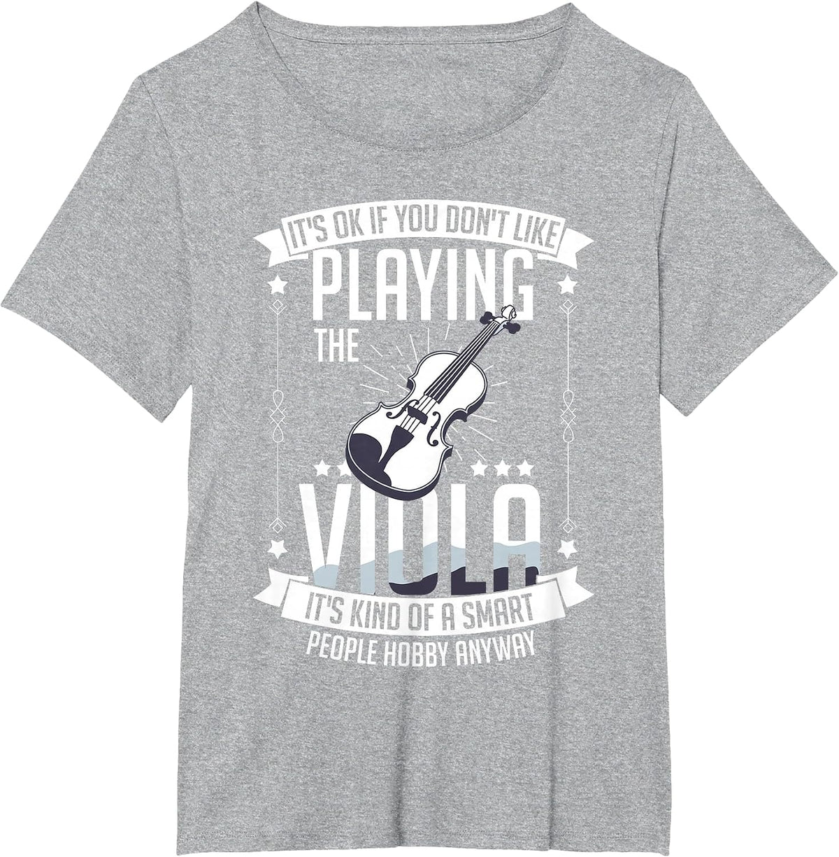 Viola Instrument Music Notes Player Lesson Beginner T-Shirt - Heather Grey